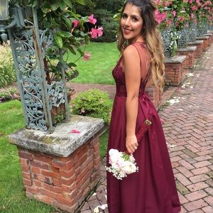 Formal long dress from David’s Bridal